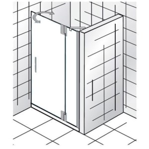 HSK K2P Drehtür pendelbar an Nebenteil Sondermaß Anschlag rechts