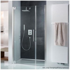 HSK K2P Drehtür und Nebenteil für Nische Sondermaß Türanschlag links