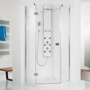 HSK Premium Softcube Fünfeckdusche Sondermaß, Anschlag links