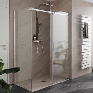 HSK Premium Softcube Gleittür 2-teilig mit Seitenwand, Sondermaß