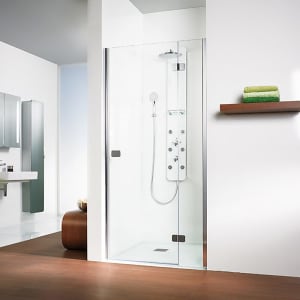 HSK Premium Softcube Drehtür für Nische mit Nebenteil 80 cm, Anschlag rechts