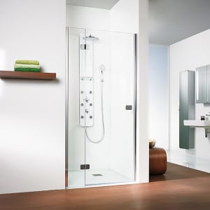 HSK Premium Softcube Drehtür für Nische mit Nebenteil 90 cm, Anschlag links