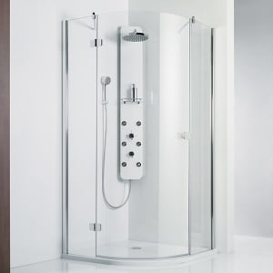 HSK Premium Softcube Runddusche 3-teilig 90 x 90 x 200 cm Radius 55 cm, Anschlag links