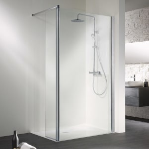 HSK Walk-In Easy 1 Frontelement 100 cm mit einem schwenkbaren Seitenteil, Anschlag rechts