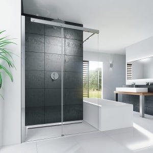 HSK Walk In K2P Gleittür 2-teilig, 140 cm, Anschlag links