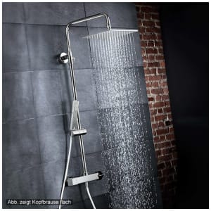 HSK Shower-Set Modell RS 500 Thermostat eckig, Kopfbrause superflach, eckig 25 x 25 cm