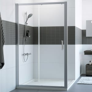 HÜPPE Classics 2 Gleittür 1-teilig mit festem Segment 125 x 190 cm, Glas ohne Anti-Plaque
