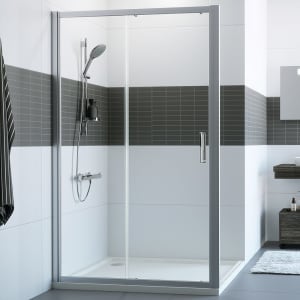 HÜPPE Classics 2 Gleittür 1-teilig mit festem Segment 145 x 200 cm, Glas mit Anti-Plaque