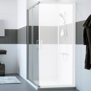 HÜPPE Classics 2 Gleittüreckeinstieg 2-teilig 100 x 200 cm, Glas ohne Anti-Plaque