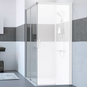 HÜPPE Classics 2 EasyEntry Gleittüreckeinstieg 1/2-Teil Links 95 x 200 cm, Glas mit Anti-Plaque