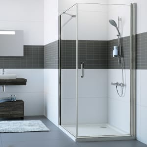 HÜPPE Classics 2 Schwingtür für Seitenwand/Eckeinstieg 90 x 190 cm, Glas mit Anti-Plaque