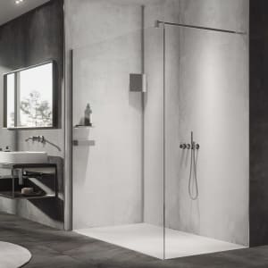 HÜPPE Select+ Walk-In Seitenwand alleinstehend 6 mm, 120 x 200 cm, mit Querbügel