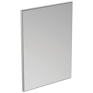 Ideal Standard Badspiegel Mirror & Light in Aluminiumoptik - reversibler Badspiegel 50 x 70 cm
