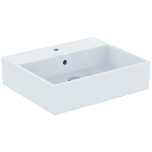 Ideal Standard Strada Aufsatzwaschtisch  50 x 42 cm mit 1 Hahnloch Rückwand glasiert