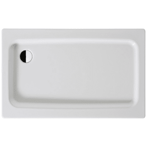 Kaldewei Duschplan 417-2 Duschwanne 75 x 120 x 6,5 cm mit Perl-Effekt und Wannenträger