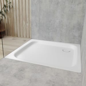 Kaldewei DUSCHPLAN 545-2 Duschwanne 90 x 90 x 6,5 cm mit Wannenträger