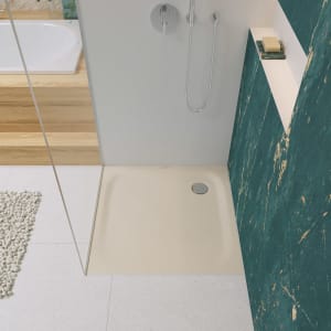 Kaldewei SUPERPLAN CLASSIC 386-5 Duschwanne 80 x 80 cm mit Secure Plus, inkl. Wannenträger extraflach