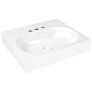 Kaldewei CENTRO Wandwaschtisch 3061 mit 3 Hahnlochbohrungen, 60 cm