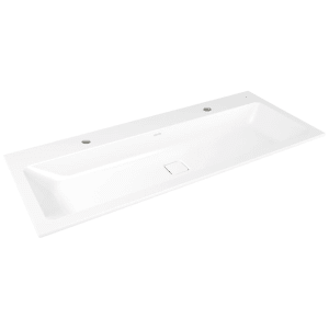 Kaldewei CONO Einbauwaschtisch 3082 mit 2 x 1 Hahnlochbohrung, 120 cm