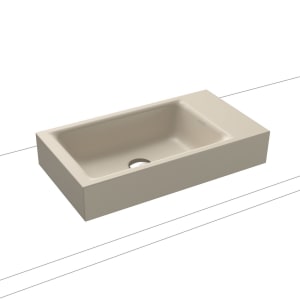 Kaldewei PURO Aufsatz-Handwaschtisch 3166 ohne Hahnloch, 55 cm