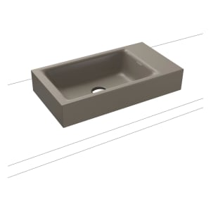 Kaldewei PURO Aufsatz-Handwaschtisch 3166 ohne Hahnloch, 55 cm