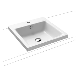 Kaldewei PURO Aufsatzwaschtisch 3153 mit 1 Hahnlochbohrung, 46 cm