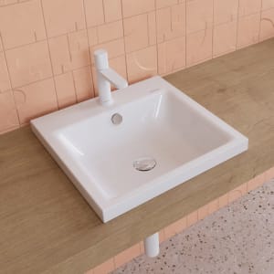 Kaldewei PURO Aufsatzwaschtisch 3153 mit 1 Hahnlochbohrung, 46 cm