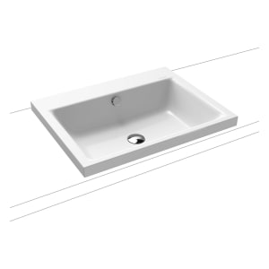 Kaldewei PURO Aufsatzwaschtisch 3154 ohne Hahnlochbohrung, 60 cm