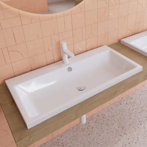 Kaldewei PURO Aufsatzwaschtisch 3155 mit 1 Hahnlochbohrung, 90 cm