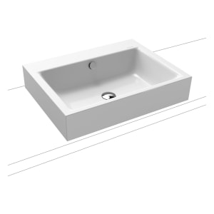 Kaldewei PURO Aufsatzwaschtisch 3157 ohne Hahnlochbohrung, 60 cm