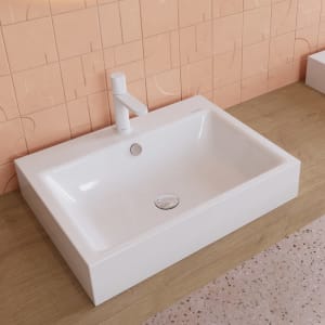 Kaldewei PURO Aufsatzwaschtisch 3157 mit 1 Hahnlochbohrung, 60 cm