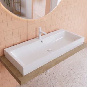 Kaldewei PURO Aufsatzwaschtisch 3168 mit 1 Hahnlochbohrung, 120 cm