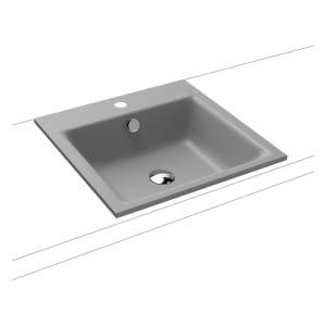 Kaldewei PURO Einbauwaschtisch 3150 mit 1 Hahnlochbohrung, 46 cm