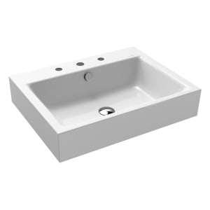 Kaldewei PURO Wandwaschtisch 3164 mit 3 Hahnlochbohrungen, 60 cm