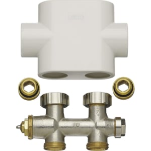 Kermi Ventilhahnblock-Set Durchgang