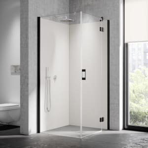 Kermi Dark Edition LIGA Drehtüre für Seitenwand 120 x 200 cm, Anschlag rechts