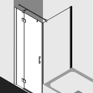 Kermi Dark Edition LIGA verkürzte Seitenwand 90 x 175 cm