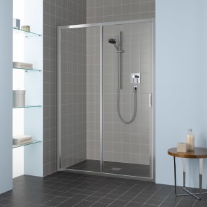 Kermi Liga Gleittür 2-teilig 150 cm mit Festfeld links 2