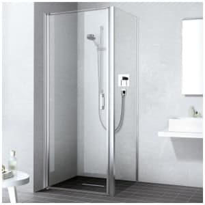 Kermi Liga Pendeltür für Duschwanne 1-flügelig 80 cm, Anschlag links, Höhe 185 cm