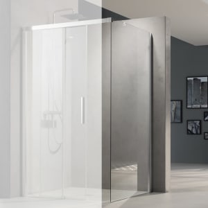 Kermi Nica Seitenwand rechts zur Montage auf Duschplatz 80 cm