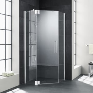 Kermi Pasa XP Fünfeck-Duschkabine 100 x 100 cm, 50 cm Schenkelmaß, Anschlag links
