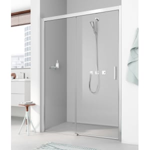 Kermi Pega Gleittür 2-teilig mit Festfeld 120 cm, Festfeld links