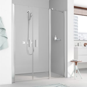 Kermi Pega Pendeltür 2-flügelig mit Festfeld 150 cm, Anschlag links