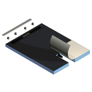 Kermi LINE Komplettboard E70 120 x 80 cm, Rinnenlänge 70 cm