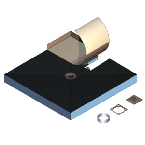Kermi POINT Komplettboard E90 90 x 90 cm, Einbauhöhe min. 9 cm