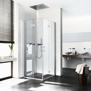 Kermi Diga Eckeinstieg 2-teilige Pendel-Falttür 90 cm, Halbteil links