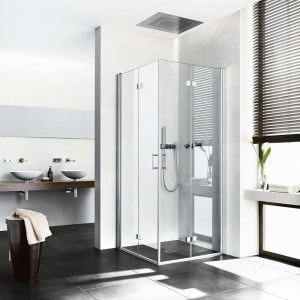 Kermi Diga Eckeinstieg 2-teilige Pendel-Falttür 90 cm, Halbteil rechts