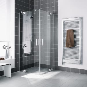 Kermi Filia XP Eckeinstieg 2-teilig Pendeltür mit Festfeld 90 x 200 cm, Halbteil rechts