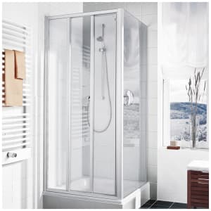 Kermi Ibiza 2000 Gleittür 3-teilig mit Festfeld 80 cm