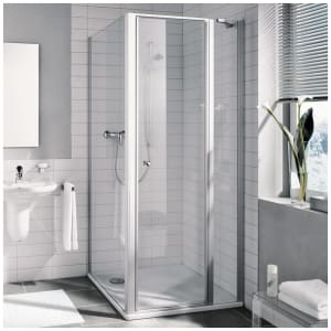 Kermi Ibiza 2000 Schwingtür mit Festfeld scharnierseitig 120 cm, Anschlag rechts